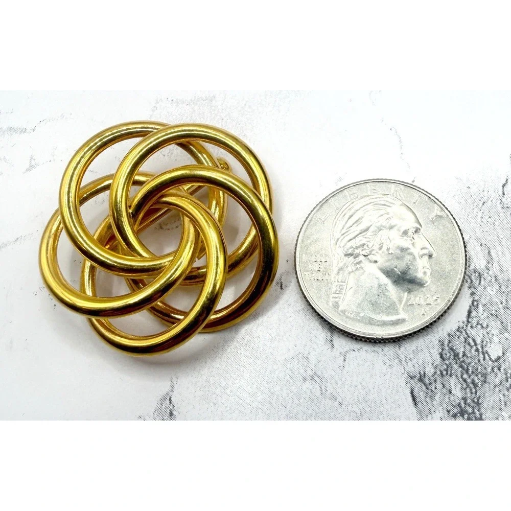 Vintage Napier Gold Knot‎ Brooch 1.5